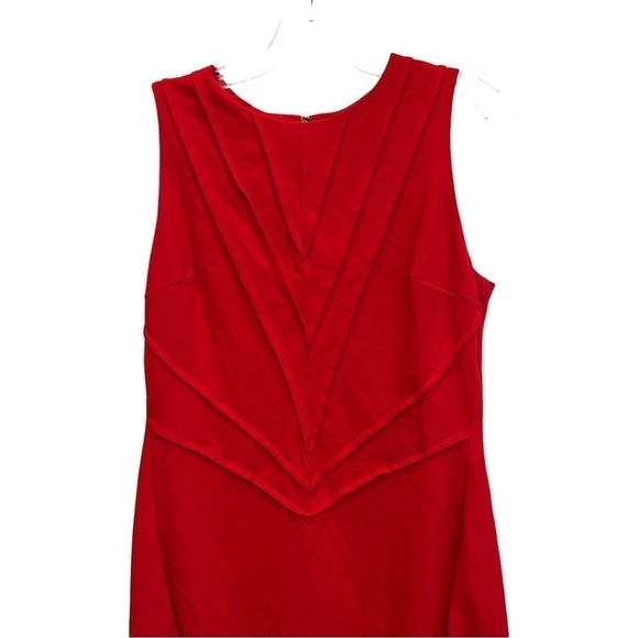 VINCE CAMUTO Red Ponte Knit Sleeveless Sheath Dress, Size 10. - Picture 4 of 13